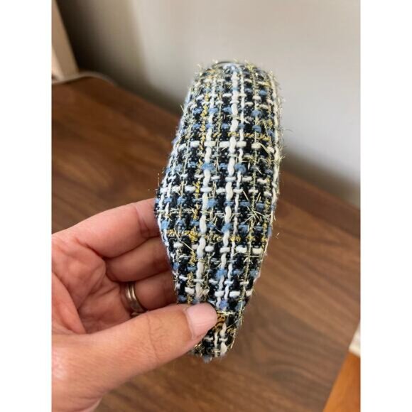 NWT Lele Sadoughi Boucle Knotted Headband Women's Golden Graphite One Size - Picture 4 of 7